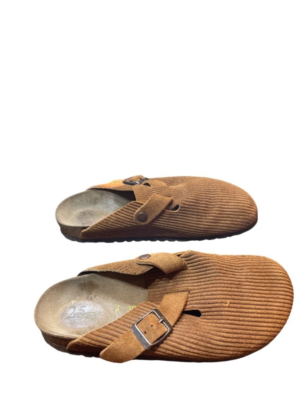 Birkenstock Boston brown suede cordoroy clogs sandals sz 38/8.5 US SKU 10-392 - Picture 13 of 14
